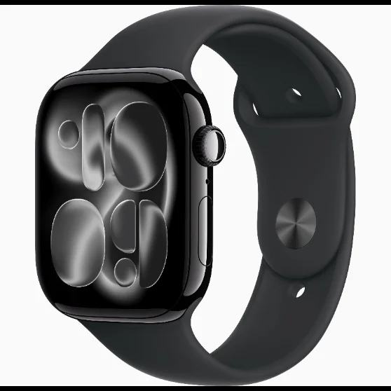 APPLE Watch Series 10 - 46 mm Jet Black Aluminium Case with Black Sport Band, S/M